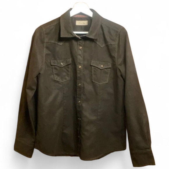 Legacy Falls For Women Large Brown Western Faux Suede Shirt Large - Picture 7 of 14